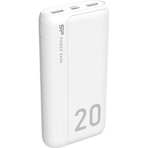 Silicon Power GS15 Powerbank Externe batterij 20000 mAh 2x USB 2.1A (SP20KMAPBKGS150W) Baltas (20000 mAh, 74 Wh), Powerbank, Wit