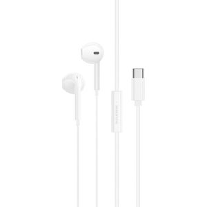 Borofone - Wired Earphones Star (BM99) - with Microphone, Type-C, DAC Chip, 1.2m - White (Bedraad), Koptelefoon, Wit