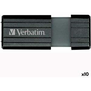 Verbatim - PinStripe - USB Stick - Zwart - 64 GB - Intrekbaar