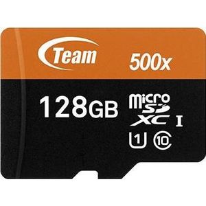 Team Group - Flashgeheugenkaart - 128 GB - UHS Klasse 1 - microSDXC - Zwart - Oranje