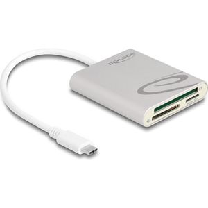 DeLOCK - 91005 - Geheugenkaartlezer - Grijs - USB 3.2 Gen 1 Type-C, 2 Sleuven
