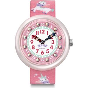 Flik Flak, Horloge, Magische droom, Wit, Rood, Roze, Groen, (Analoog horloge, 32 mm)