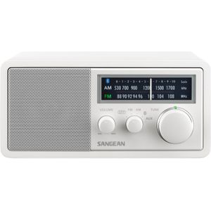 Sangean - WR-11BT+ - Radio - Wit - Houten Behuizing - FM/AM - Bluetooth