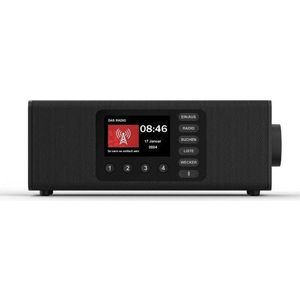 Hama DR2002BT digitale radio, FM/DAB/DAB+/Bluetooth RX, klokradio, stereo, SW (DAB, DAB+, FM, Bluetooth), Radio, Zwart