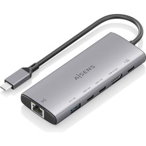 AISENS - ASUC-6P030-GR - Laptop Dock & Poortreplicator - Grijs - USB 3.2 Gen 1 Type-C