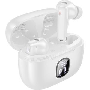 Borofone Bluetooth-Kopfhörer TWS FQ7 Treasure ANC+ENC weiss (ANC, 7 h, Draadloze), Koptelefoon, Wit