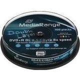 MediaRange DVD+R DL - 8.5 GB - 10 Stuks - Inkjet Printable