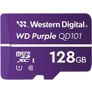 WD Purple Sc Qd101 128 Gb (128 GB, microSDXC, U1, UHS-I), Geheugenkaart, Paars