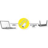 Value - USB 3.2 Gen 2 Type C naar 2,5 Gigabit Ethernet Converter - Zwart