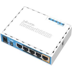 MikroTik RB951UI-2ND - hAP met 650 MHz CPU, 64 MB RAM, 5x LAN, Toegangspunt