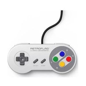 Retroflag Klassieke bedrade controller - Grijze SNES-versie (Windows, SNES Klassieker), Controller, Grijs