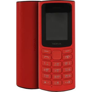 Nokia 105 DS TA-1378 Rood, 1.8 "", TFT LCD, 120 x 160 pixels, 48 MB, 128 MB, Dual SIM, Nano Sim, 3G, VS (1.80"", 128 MB, 4G), Sleutel mobiele telefoon, Rood