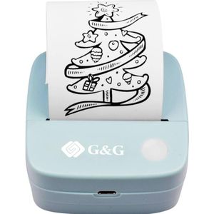 G&G GA-SD001BL Printer - Blauw - Direct thermisch