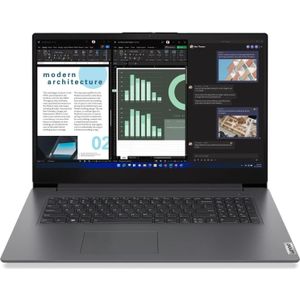 Lenovo V17 G4 83A2004SGE - 17.3" FHD, Intel Core™ i5-13420H, 8GB RAM, 256GB SSD, DOS (17.30", 256 GB, 8 GB, DE, Intel Core i5-13420H), Notebook, Grijs