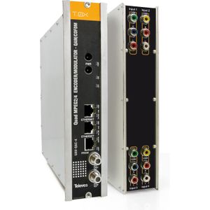 Televes T-0X QUAD Modulator UAV-QAC-4 4 x AV in QAM of COFDM (Diverse), Satelliet accessoires