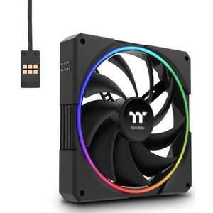Thermaltake TS140 EX RGB Fan Black 3Pack (140 mm, 3 x), PC ventilator, Zwart