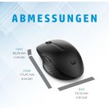 HP - 435 Multi-Device Wireless Mouse - Zwart - Ergonomisch Ontwerp - Multi-Surface Sensor