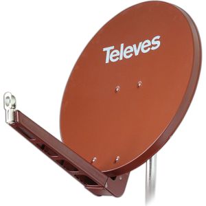Televes S85QSD-Z (Parabolische antenne, 39.50 dB, VHF / MW / LW), SAT Spiegels + SAT Antennes, Rood