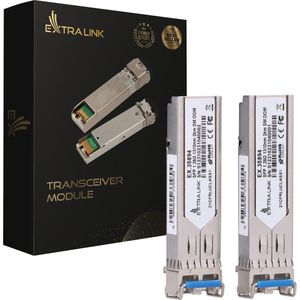 Extralink - SFP 2-pack - Transceiver Modules - LC/UPC - 1310nm - Enkelvoudige Modus