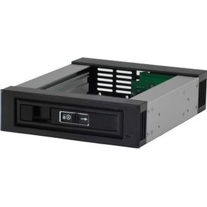 JJ Computer JOUJYE JJ-137M-SS SATA/SAS 13,3cm 5,25inch zwart voor 8,9cm 3,5inch HDD 7pin SATA Connector (3.5"), Harddisk behuizing, Zwart