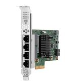 HPE - Broadcom BCM5719 - Netwerkkaart - Zwart - Zilver - 4-poorts - PCI Express x4