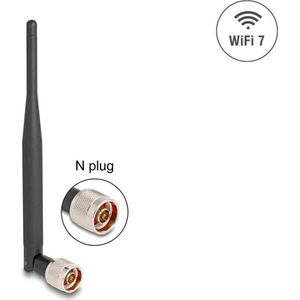 Delock WiFi 7 Antenne N Stecker 2 - 3 dBi 20,6 cm omnidirekt (WiFi), Netwerkantenne