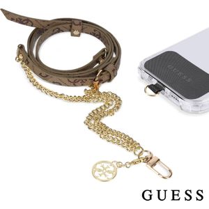 Guess Kruisband PU 4G Ketting - goud / beige, Andere smartphone accessoires, Bruin