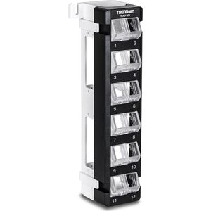 TRENDnet TC-KP12V - 12-poorts Patchpaneel - Blanco - Schuine Wandmontage
