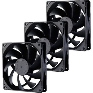 Phanteks M25 PWM ventilator, 3-pak - 140mm, zwart (140 mm, 3 x), PC ventilator, Zwart