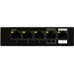 Luxul Wireless SW-100-05PD Netwerkschakelaar Unmanaged Power over Ethernet (PoE) Zwart, Netwerkschakelaar, Zwart