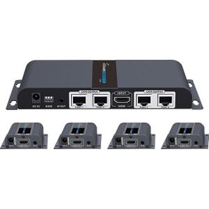 Deltacoimp HDMI-zender via Ethernetkabel, 1080p in 60 Hz, tot 40 m, zwart, Video omzetters