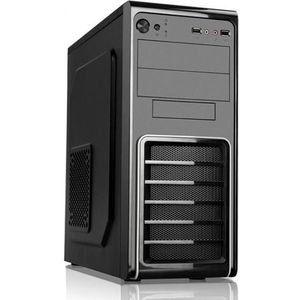 3GO 6625 (ATX), PC-behuizing, Zwart, Zilver