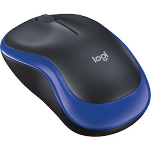 Logitech M185 (Draadloze), Muis, Blauw, Zwart