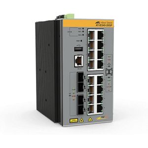 Allied Telesis - AT IE340-20GP - Netwerkschakelaar - Grijs - 20 Poorten, 240 Watt PoE+, 40 Gbit/s Switching-capaciteit