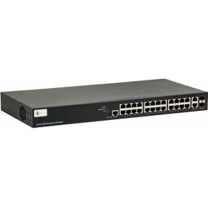 Barox Schakel Tabel- en (26 ports), Netwerkschakelaar, Zwart