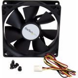 StarTech.com High Air Flow 9.25 cm Dual Ball Bearing Case Fan with TX3 Connector Computer behuizing Ventilator Zwart