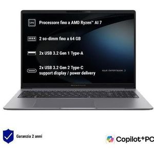 ASUS Expertbook PM3 serie (90NX0981-M000D0) (16", 1000 GB, 16 GB, IT), Notebook, Grijs