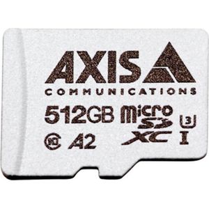 Axis Geheugenkaart Surveillance 512 GB microSDXC 1 stuk (SD, microSDXC, 512 GB, U3, UHS-I), Geheugenkaart, Wit
