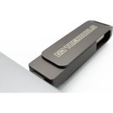 DJTechTools Chroma Drive USB - 256GB - Space Gray (256 GB, USB-A, USB-C), USB-stick, Grijs