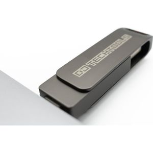 DJTechTools Chroma Drive USB - 256GB - Space Gray (256 GB, USB-A, USB-C), USB-stick, Grijs