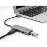 Delock - 63171 - USB Hub - Grijs - 4-poorts USB 5 Gbps met metalen behuizing