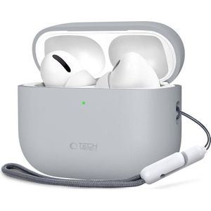 Tech-Protect Silikon Apple Airpods Pro 3 Stift Grau (Hoes voor oplaadkoffer), Hoofdtelefoon Tassen + Beschermende Covers, Grijs