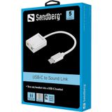 Sandberg - 136-26 - USB-C to Sound Link - Wit