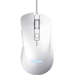 Trust GXT924W YBAR+ GAMING MUIS WIT (Bedraad), Muis, Veelkleurig