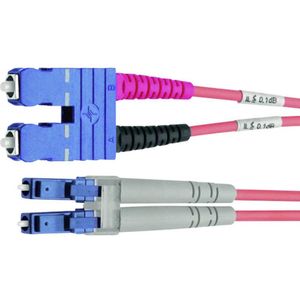 Telegärtner Glasvezelaansluitkabel [1x SC plug 1x LC plug] 50/125 µ Multimode OM3 3,00 m (3 m), Netwerkkabel