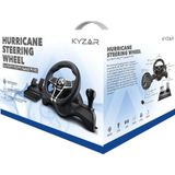Kyzar - Hurricane Stuurwiel - Controller - Zwart - Voor PS3 PS4 Switch PC