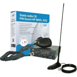 PNI Pakket CB-radio ESCORT HP 8001L ASQ + HS81L headset + antenne CB Extra 45 met magneet, Walkietalkie