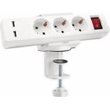 LogiLink - Stekkerdoos - Klembeugel voor Contactdoosstroken - Zwart - Kunststof