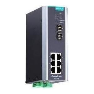 Moxa PT-508-SS-LC-48 - IEC 61850-3 beheerde DIN rail Ethernet-switch, met 6 10100BaseT(X) poorten, Netwerkschakelaar