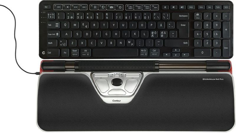 Contour - RollerMouse Red Plus - Bedrade Muis - Rood - Aluminium